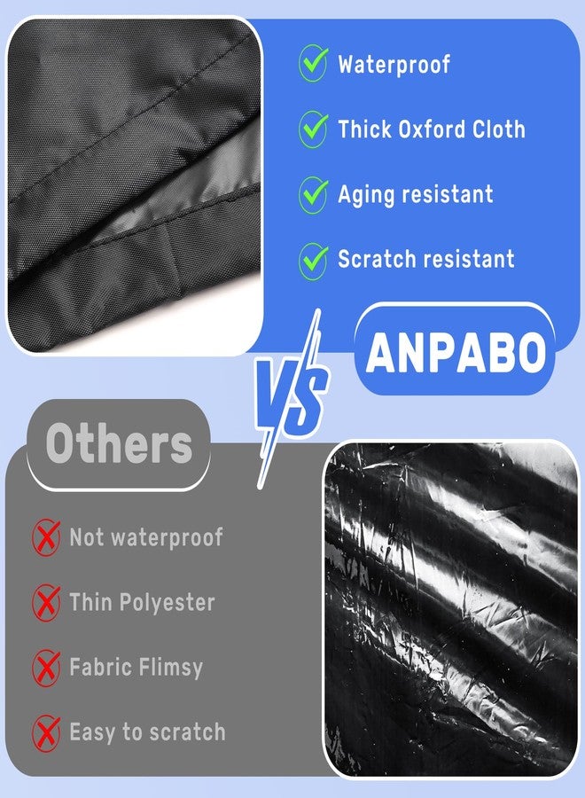 ANPABO Kids Ride On Toy Car Cover with Pattern, Universal Fit, All Weather Waterproof Snowproof Windproof UV Protection, 2X Heavier Oxford, Cover for Power Wheels Jeep Truck, Black - Image 3
